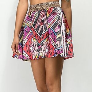 S Adidas Originals Farm Leopard Print Skirt